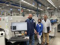 Picture (Start from left) Amado De La Torre (Maintenance Supervisor), Maribel Martinez (programmer), Salvador Altamirano (SMTo Baja California Sales Manager).